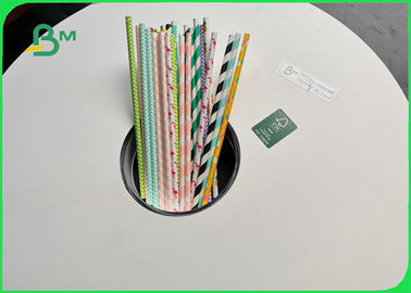 60GSM 120GSM Printed Drinking Straw Wrapping Paper For Milk Degradable