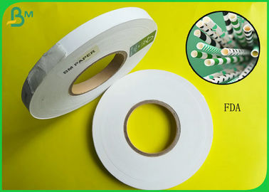 100% Food Grade White Color Straw Paper Roll For Making Disposable Straw