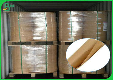 Eco Friendly Large Kraft Paper Roll , 60 gsm 120gsm Food Grade Kraft Paper