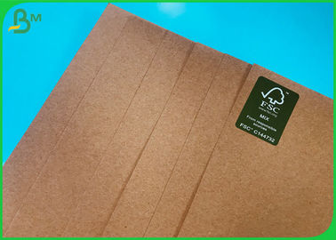 AA Grade Recycled Kraft Paper Roll / 80g To 400g Brown Uncoated Kraft Paper