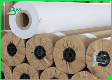 36 24 Inch Plotter Paper Roll , 80gsm Wide Format Plotter Paper Moisture Proof