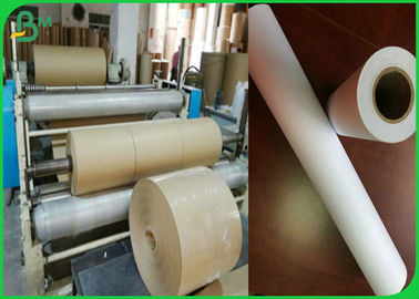 Eco Friendly 24" 36 Plotter Paper Roll , White Uncoated Plotter Paper