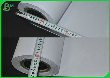 Eco Friendly 24" 36 Plotter Paper Roll , White Uncoated Plotter Paper
