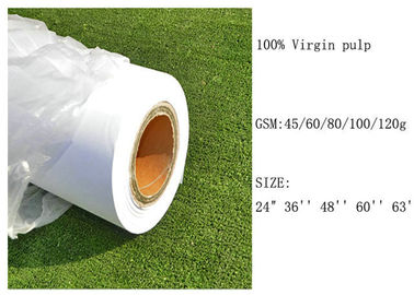 Eco Friendly 24" 36 Plotter Paper Roll , White Uncoated Plotter Paper