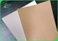 140 - 170g Good Stiffness One Side Printed White / Brown Kraft Paper For Packing