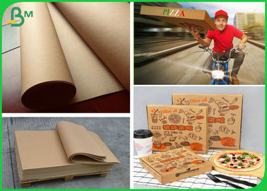 Smooth Surface 300GSM Brown Kraft Paper Roll For Making Pizza Box