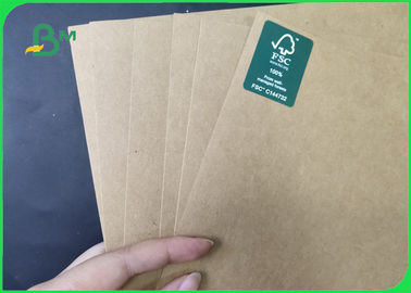 FSC 250GSM - 400GSM Kraft Liner Board Brown Color 70 * 100 For Document Bags