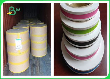 Width 15MM 60G 120G Straw Paper In Rolls With Color Printed FDA Approved