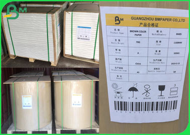 Recycled Bobina De Papel Kraft 110 - 220gsm Moisture Proof For Packaging