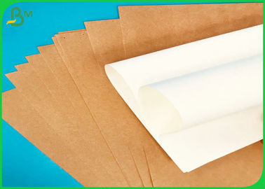 40G 50G Virgin Uncoated White Sack Kraft Paper / Brown Craft Paper Jumbo Roll