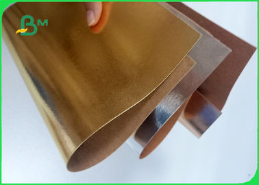 Gold Color Tasteless 0.3mm 0.55mm Washable Kraft Paper Width 150cm For Tote Bag