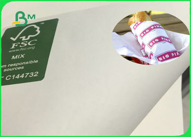 60gsm 70gsm 80gsm 120gsm Bleached White Kraft Paper Roll Food Safe FSC FDA EU ISO