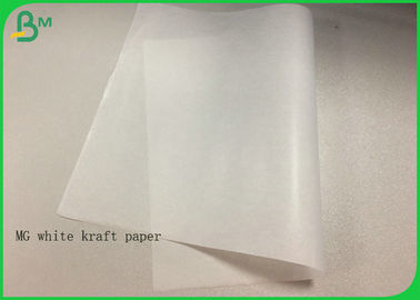 35GSM MG White Kraft Paper Roll With  One Side Resists Wet And Greaseproof