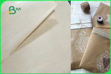 100 % Pure MG Brown Kraft Paper Roll Of 32 To 60gsm Wrapping Food FDA FSC ISO