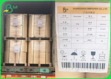 FDA 60gsm Unbleached Kraft Paper 15mm Roll For Paper Straws Making
