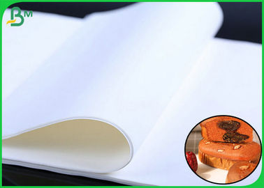 30g - 40g Greaseproof White Color Food Grade Paper Roll For Wrapping Food