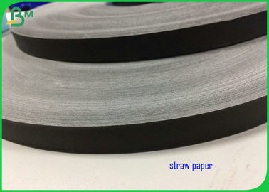 60GSM 15MM Food Grade Straw Paper Roll With Black Color Printing