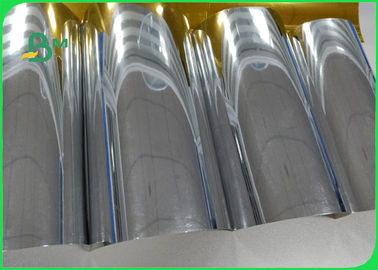 Width 550cm Strong Folding Resistance Stiffness 95gsm Silver Gold PET Metallized For Box