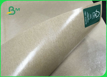 Food Safe Coated PE Natural Kraft Paper For Street Food Tray Package Custom