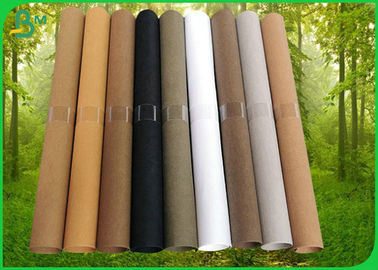 Recycled Washable Fabric Kraft Paper Roll With 0.3MM 0.55MM 0.8MM