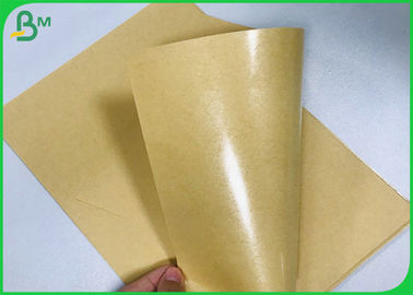 Single Sided Glossy 40gsm 50gsm Brown color Kraft Paper + 10gr 15gr PE Poly Coated