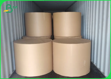 FDA Approved 1 Side PE Coating Brown Craft Paper Rolls 36" For Metal Packaging