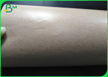 FDA Approved 1 Side PE Coating Brown Craft Paper Rolls 36" For Metal Packaging
