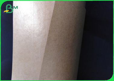 FDA Approved 1 Side PE Coating Brown Craft Paper Rolls 36" For Metal Packaging