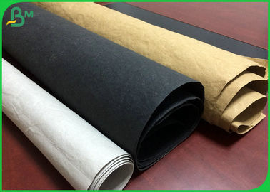 0.55mm Recycled  Washable Paper Fabric In Brown Color Black Color