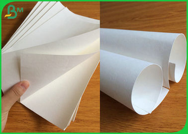 White Color Washable Fabric Paper Roll Of 0.3MM 0.55MM Thickness