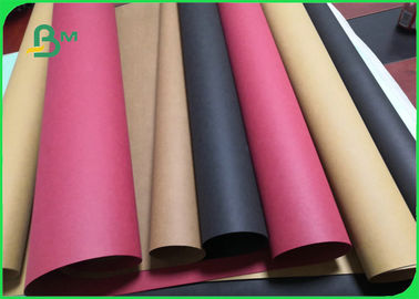 Red Black Color Waterproof Kraft Paper Fabric Roll For Storage Bag 150cm Width