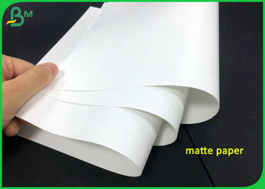 80g White Color Matte Gloss Art Paper Roll For Making Company Brochure