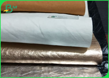 White Black Kraft Paper Fabric For Bags Washable Tear Resistance