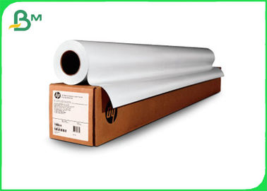 White 20lb CAD Plotter Paper For Inkjet 24" X 150' 4 Rolls Per Carton