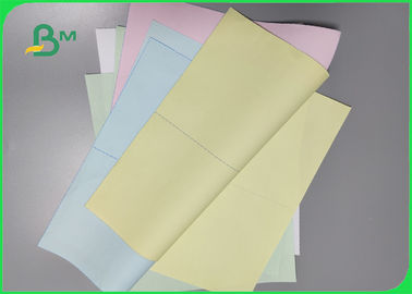 Uncoated 48g 50g Color Carbonless Paper Sheet For Bank Smooth