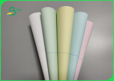 CB CFB CF Printed Carbonless Copy Paper Jumbo Roll For Invoice High Tightness