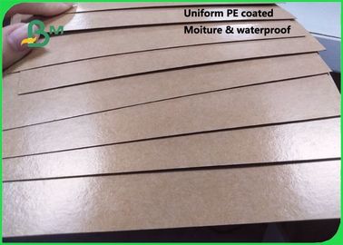 225gsm Unbleached Brown Food Wrapping Kraft Board 15gr PE Coated