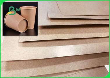 Food Grade 270 + 15g PE Coated Paper Virgin Brown Cup Stock Paper Rolls