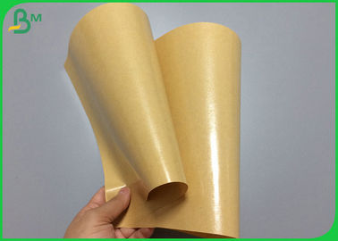 45gr 47gr Brown Kraft Food Packaging Paper Roll With 1 Side PE Coating