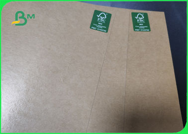 Virgin Pulp 170gsm + PE10g Unbleached Kraft Paper Roll For Food Waterproof