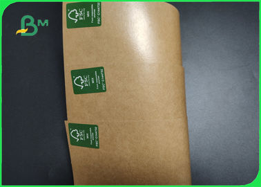 Virgin Pulp 170gsm + PE10g Unbleached Kraft Paper Roll For Food Waterproof