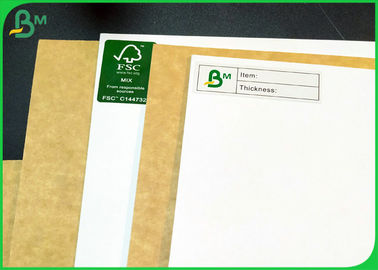 FSC Approved One Side White One Side Brown Kraft Paper For Snack Boxes Making