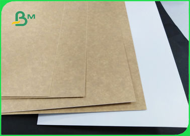 365gsm White Coated Paper Unbleached Kraft Back Material For Food Trays