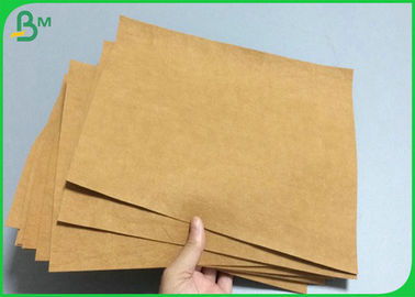 Durable 0.55mm Thickness Brown Prewashed Kraft Fabric Material For Bags