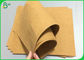 Durable 0.55mm Thickness Brown Prewashed Kraft Fabric Material For Bags