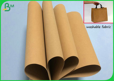 Water Resistant 0.55MM Thickness Washable Kraft Fabric For Ipad Bag Making