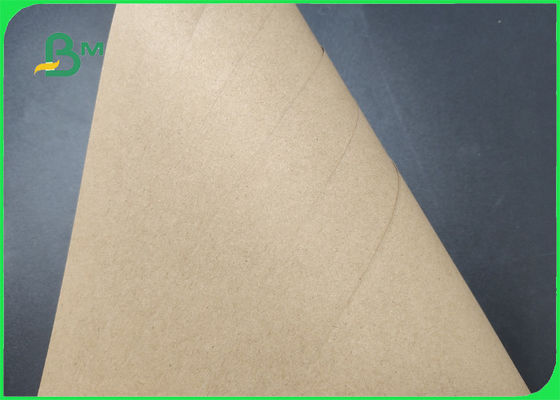 Wood Pulp 160gsm 200gsm Kraft Paper Roll For Stationery Folding Resistance