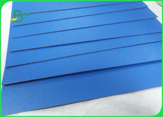 Glossy Blue Painting Paper Folders Paperboard With Grey Back 1.0mm