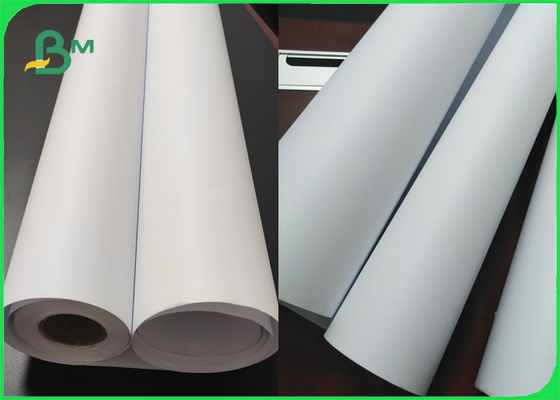 36 X 500ft Recyclable 80gsm White Plotter Paper For Architecture and Engineering