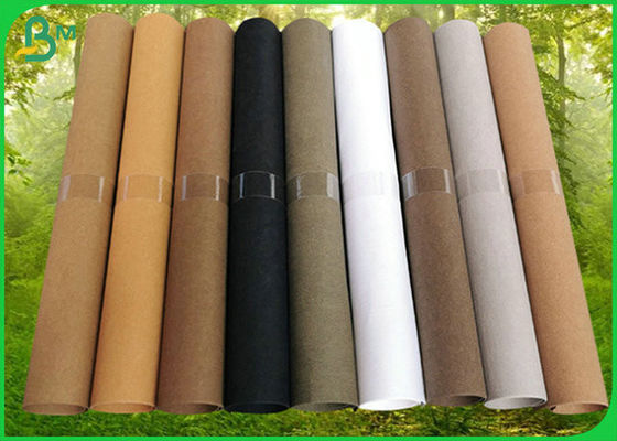 0.3mm 0.55mm Thickness Washable Kraft Fabric For Bags Making